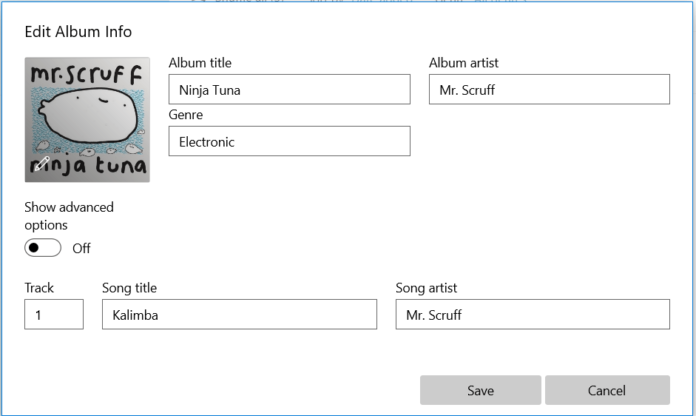 edit music metadata in groove
