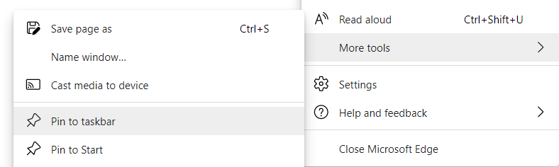 create taskbar icon to a website in chrome