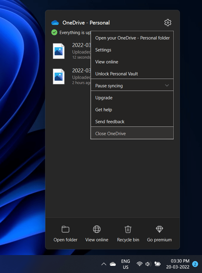 Close OneDrive from Running