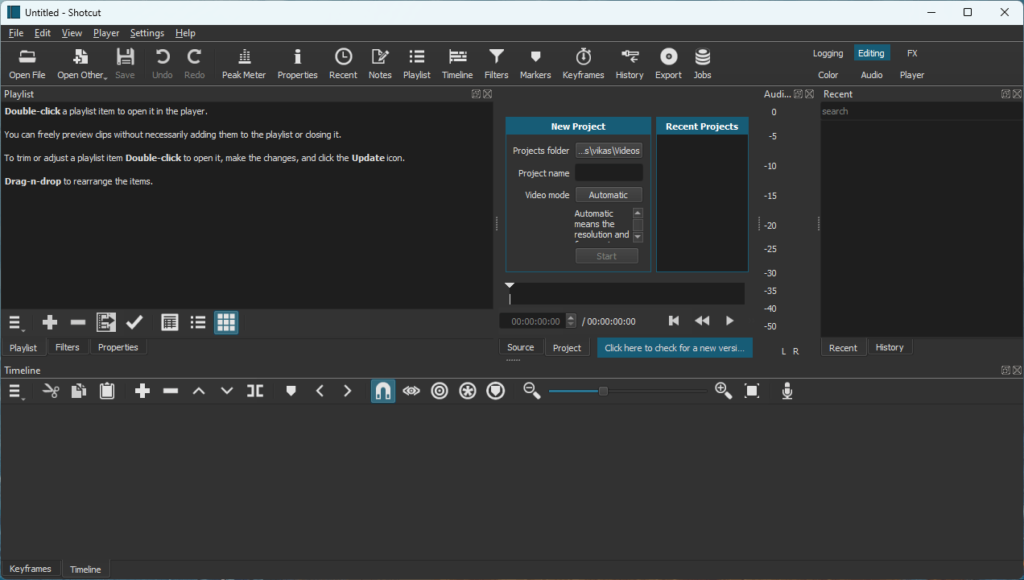 Shotcut Tool