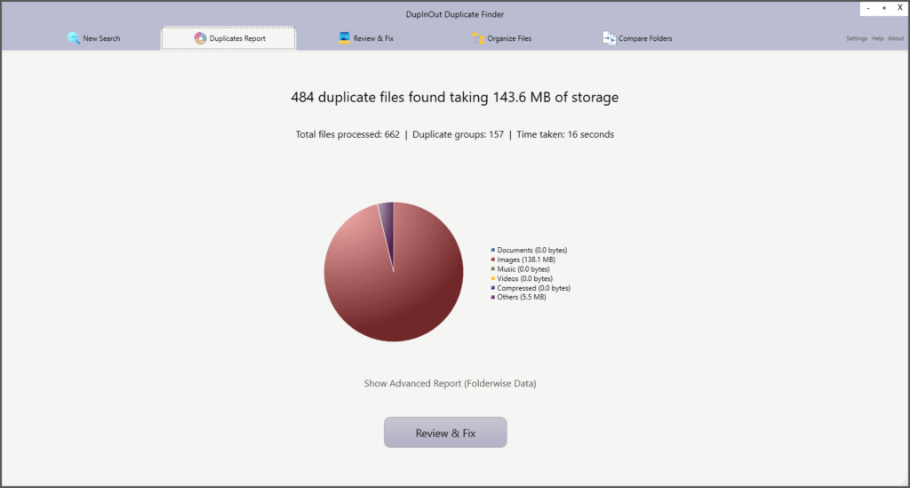 Find duplicate files