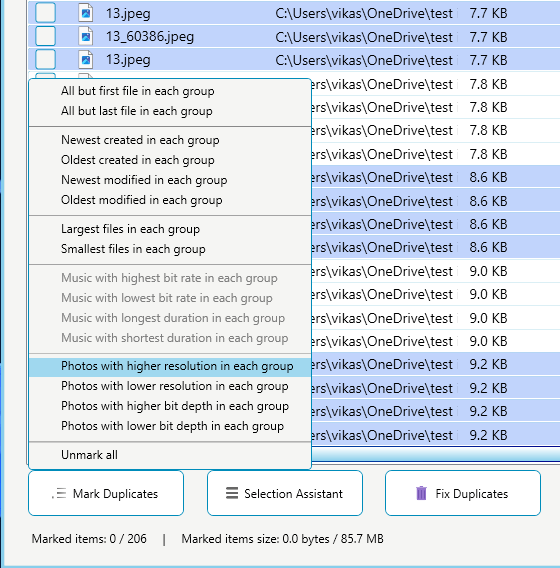 Mark Duplicate Images High Resolution