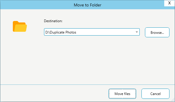 Move Duplicate Photos to Another Folder