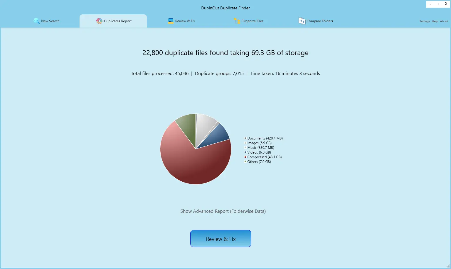 dupinout duplicate finder