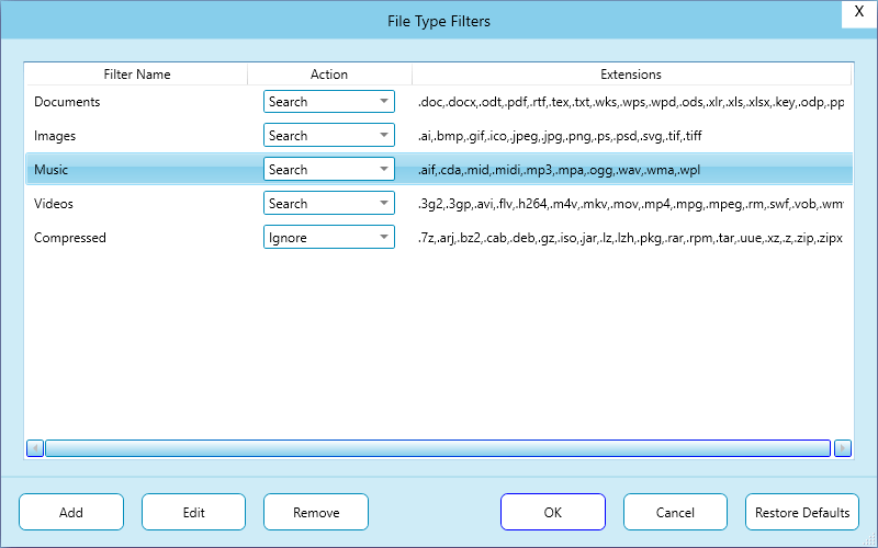 smart scan filters